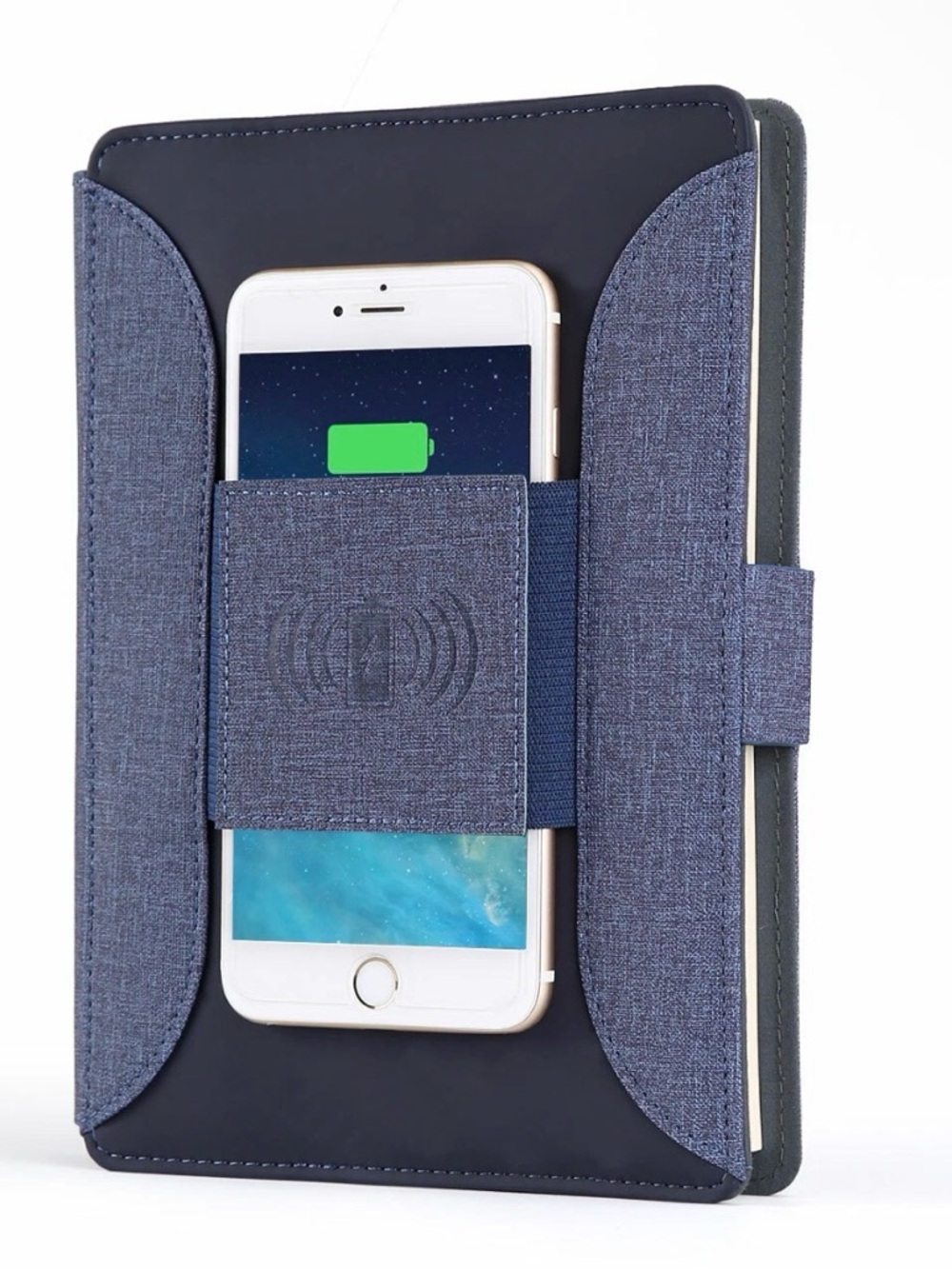 Portfolio Phone Wireless Charging Padfolio Portable Notebook Organizer Folder